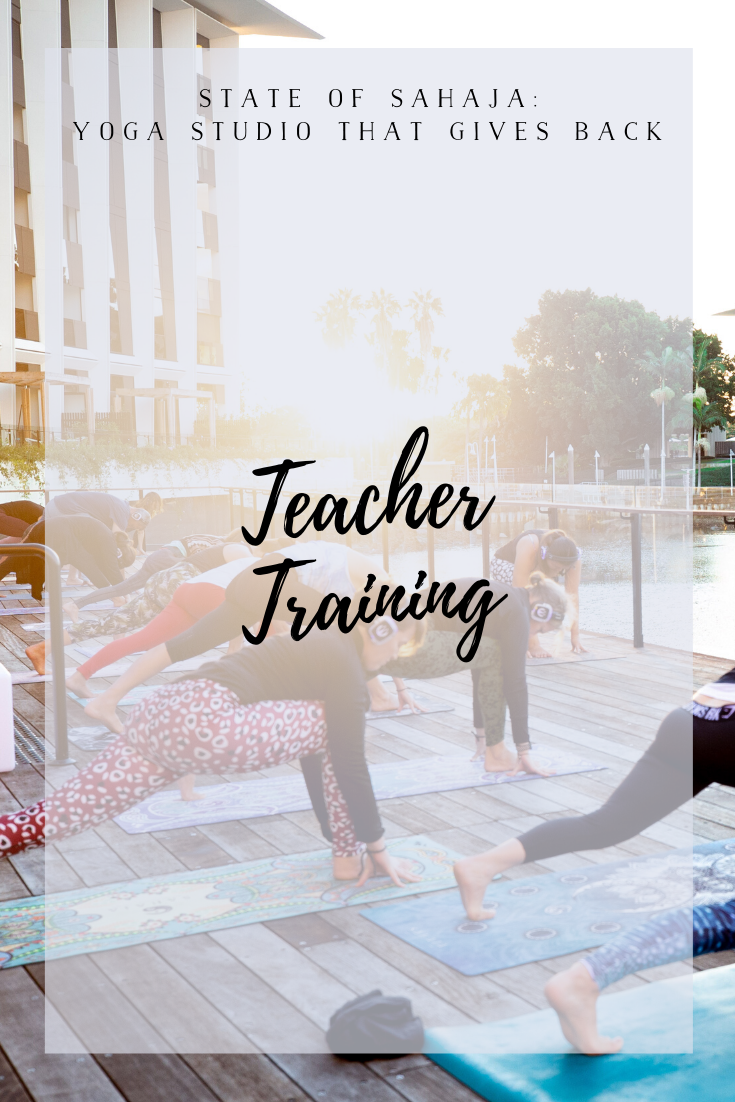 State of Sahaja yoga studio that gives back on Gold Coast, yoga teacher training. Located in Royal Pines yoga.